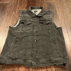 Hot Topic Charcoal Denim Vest